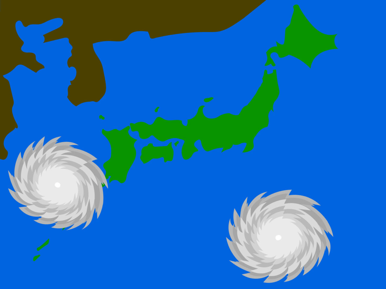 2026年6月27日ダブル台風イメージ